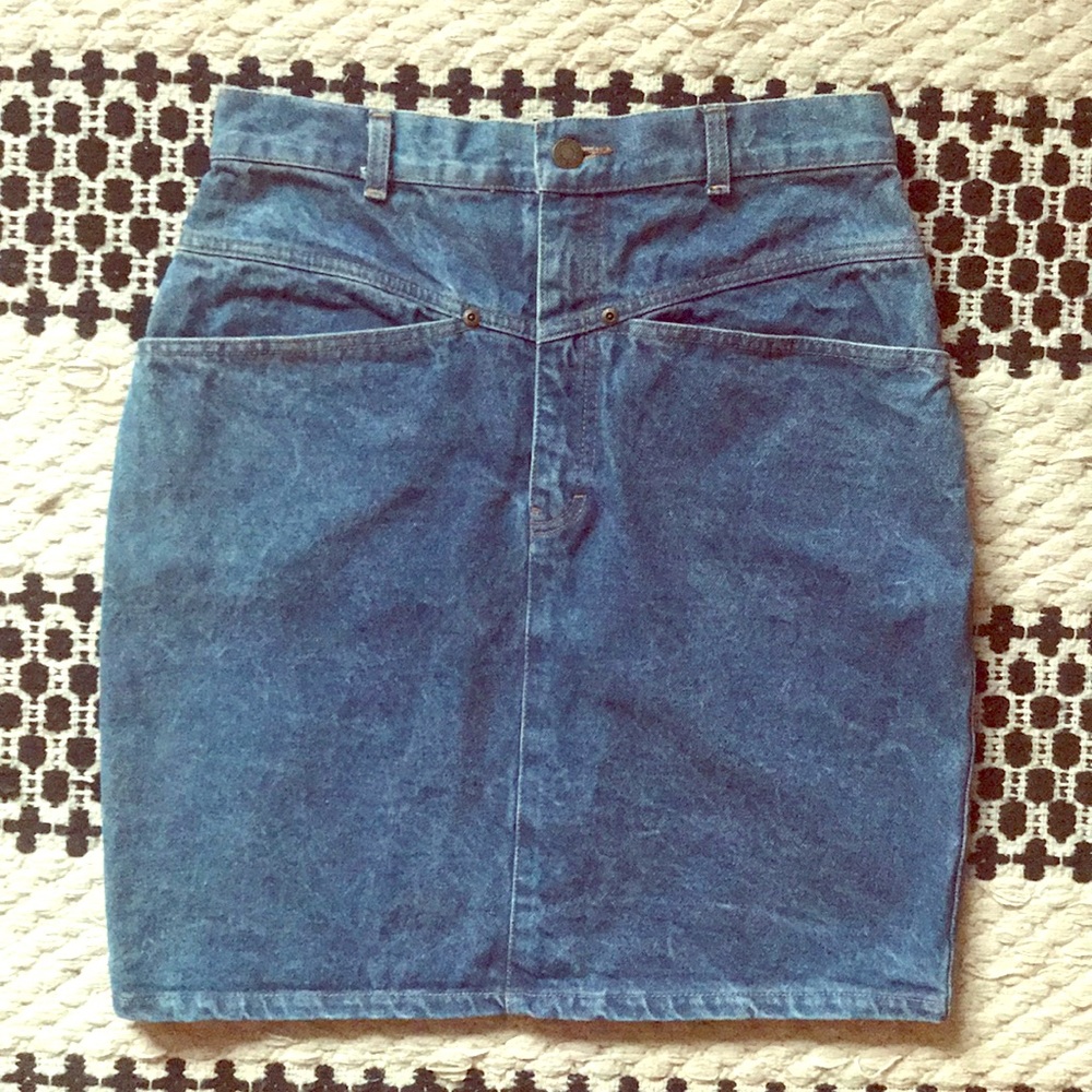 Vintage 80’s Calvin Klein Denim Skirt